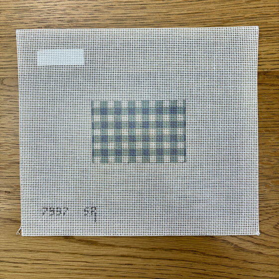 Gingham, Grey Insert  3" x 2"