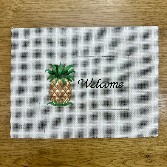 "Welcome", Pineapple, Sign - 13 mesh