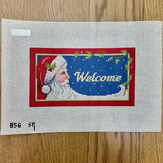 Night Sky Santa "Welcome", Sign - 13 mesh