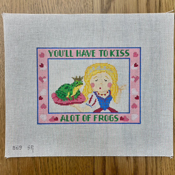 Kiss A Lot Of Frogs, Sign - 18 mesh