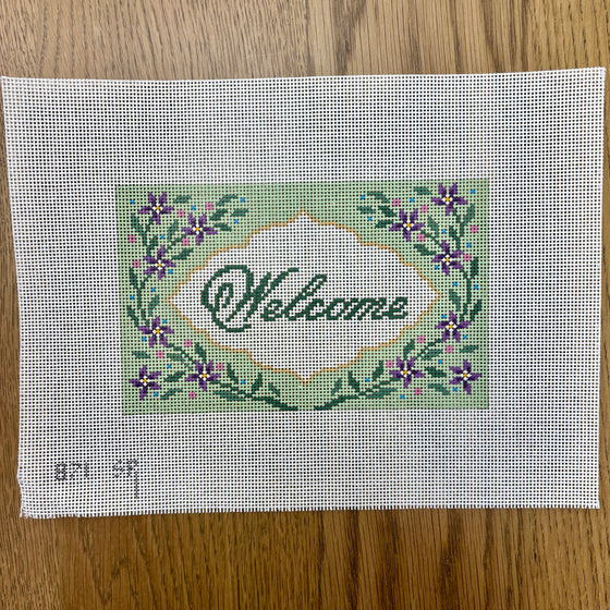 Welcome Purple and Pink, Sign - 13 mesh