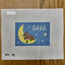  Bear Sleeping on Moon, "Shhh", Sign - 18 mesh