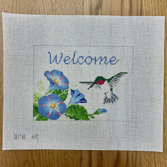Hummingbird "Welcome", Sign - 13 mesh