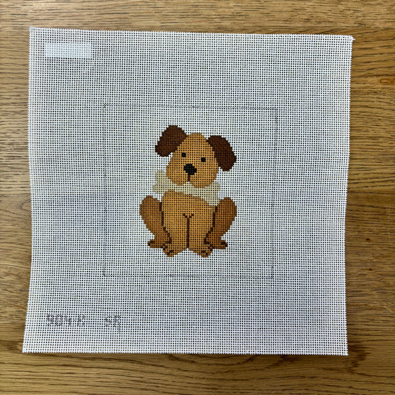 Dog with Bone, 6" Square - 13 mesh