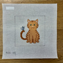  Kitty and Mouse, 6" Square - 13 mesh