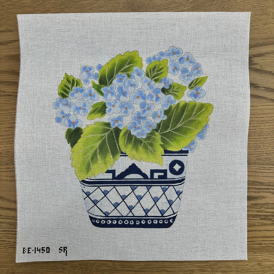 Shaped Hydrangea In Willowware