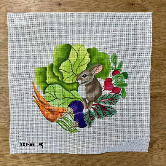 Rabbit in Vegetables, 12" Round