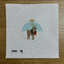  Reindeer In Wreath, 3.25" Round