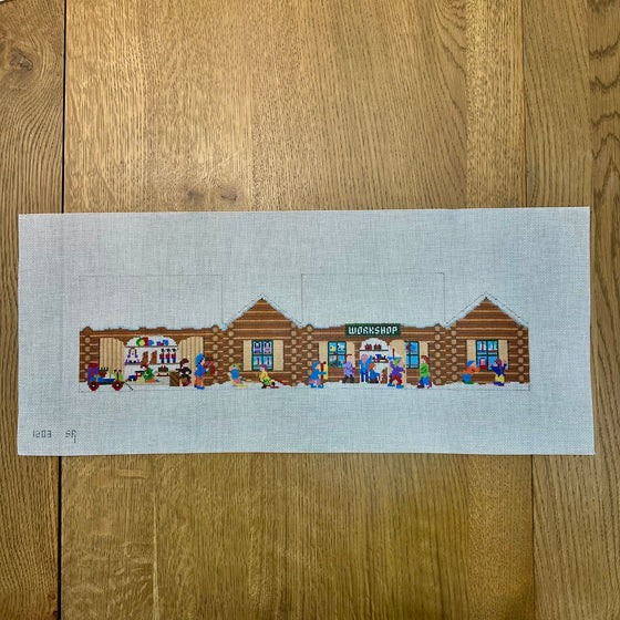 Needlepoint Canvas - Santa's Workshop 