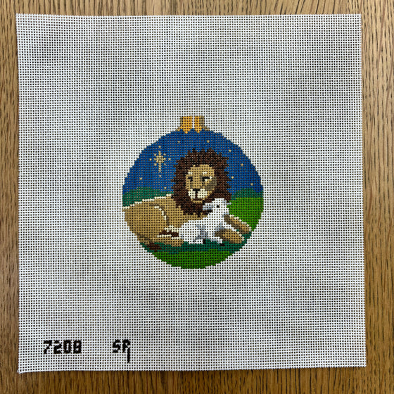 Lion and Lamb, 3.25" Round