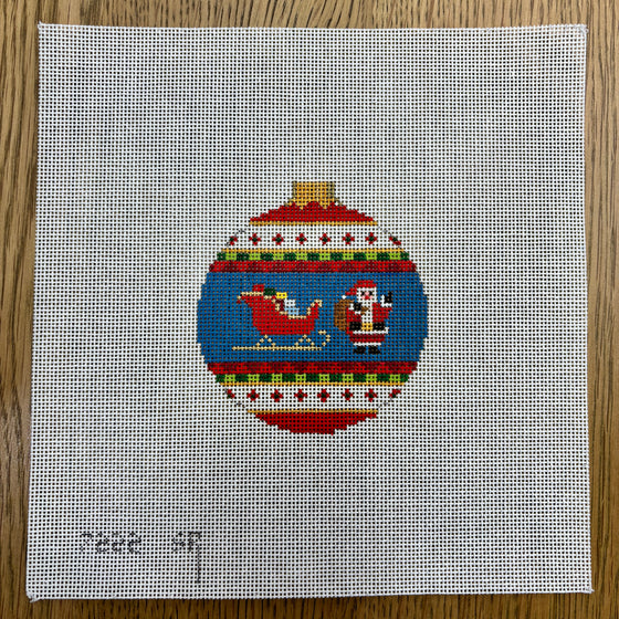 Santa Sleigh, 3.25" Round