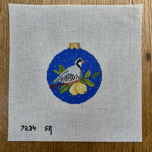  Partridge in a Pear Tree Blue, 3.25" Round