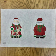  Long Red Coat Santa and Reindeer, 2 sided - 18 mesh