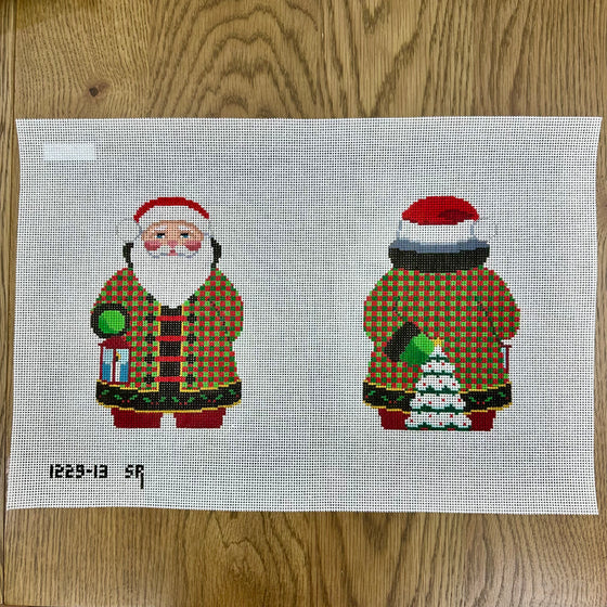 Checker Coat Santa, 2 Sided - 13 mesh