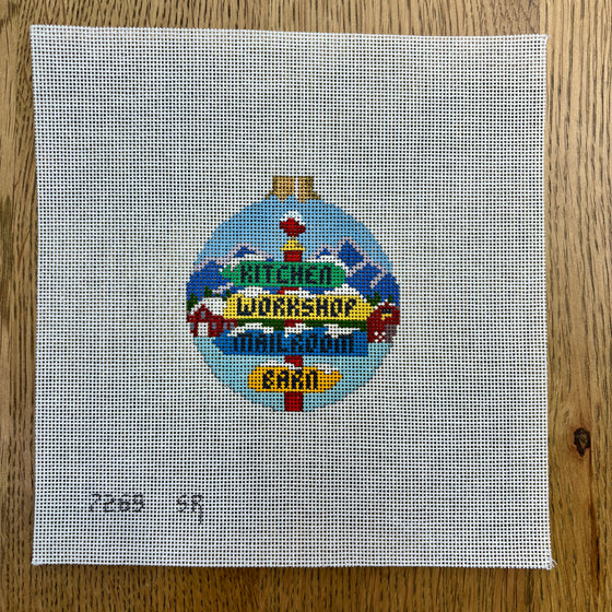 North Pole Signs, 3.25" Round