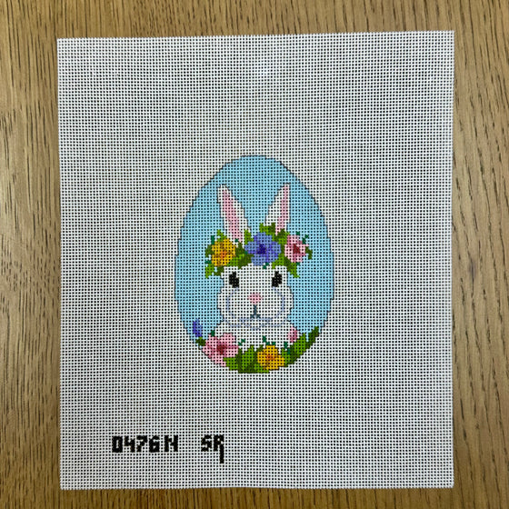 Floral Crown Bunny, 4" Egg - 18 mesh