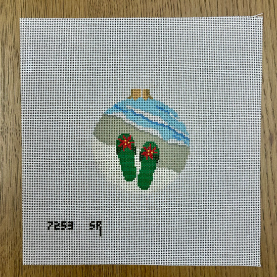 Christmas Flip Flops, 3.25" Round