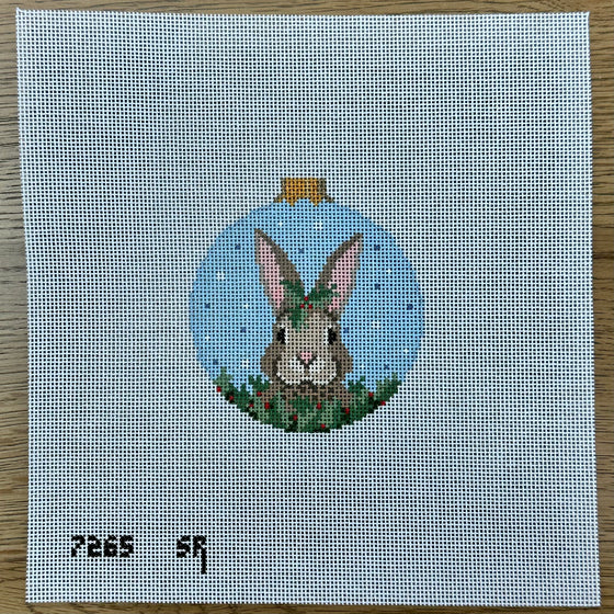 Rabbit In Holly, 3.25" Round