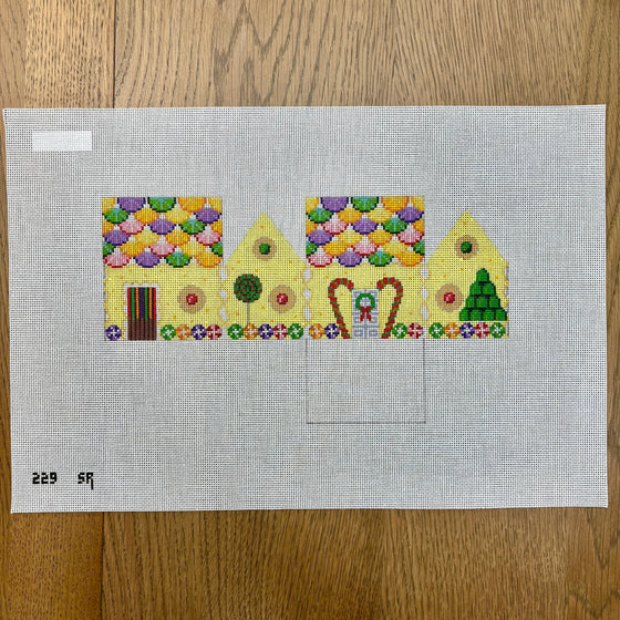 Lemon Chiffon and Fruit Slices, 3D Gingerbread House - 18 mesh