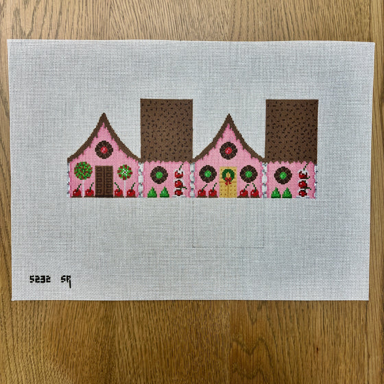 Chocolate Sprinkles and Cherries, 3D Gingerbread House - 18 mesh