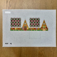  Stitch Guide - Chocolate Trellis A-Frame, 3D Gingerbread House - 18 mesh