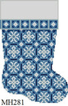 Snowflakes, Blue, Mini Boot - 18 mesh