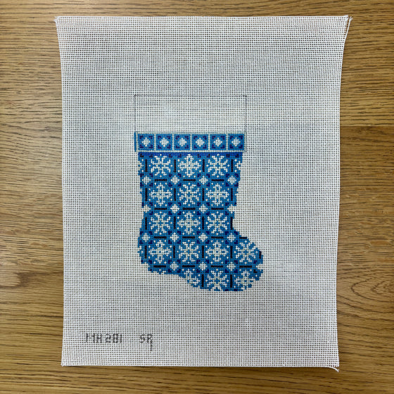 Snowflakes, Blue, Mini Boot - 18 mesh