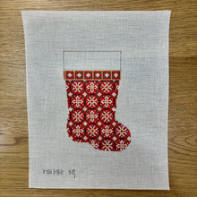  Snowflakes, Red, Mini Boot - 18 mesh