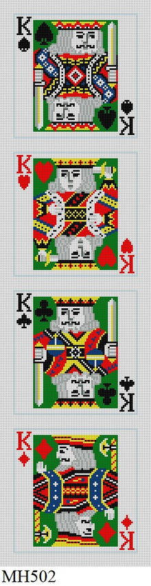  Card Suit Kings, Coaster Set - 18 mesh