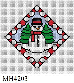 Stained Glass, Snowman, Ornament