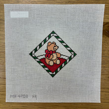  Stained Glass,  Red Bow Teddy, Ornament