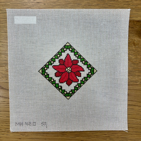 Stained Glass, Poinsettia, Ornament