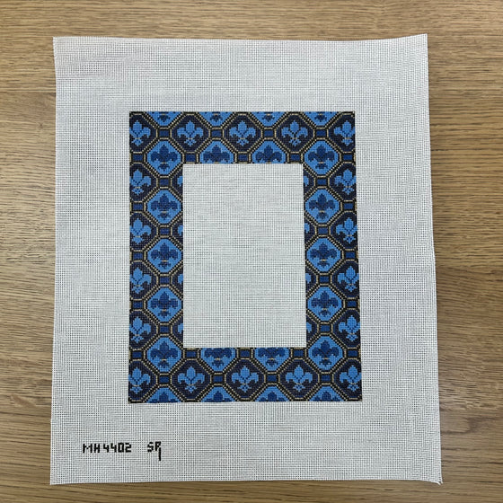 Blue Fleur de Lis 4" x 6" Picture Frame