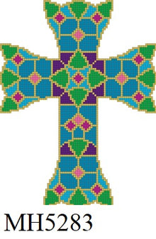  Jeweled, Cross - 18 mesh