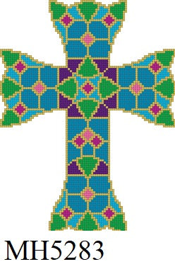 Jeweled, Cross - 18 mesh