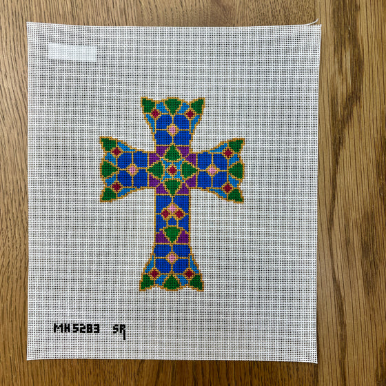 Jeweled, Cross - 18 mesh