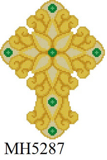  Emerald Star Flower, Cross - 18 mesh