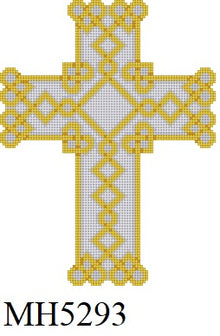  Celtic Hearts, Cross - 18 mesh