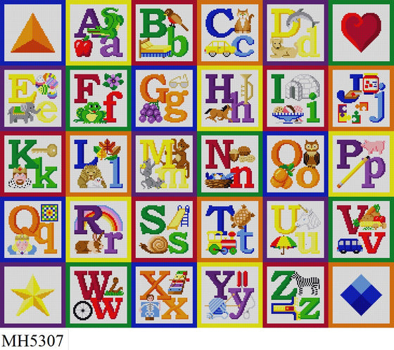 Alphabet Block Sampler - 18 mesh