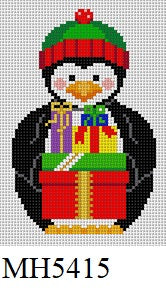  Penguin with Presents - 18 mesh