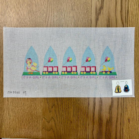 It's A Girl Chick Wagons, 3D Bell - 18 mesh