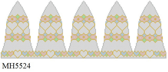 Wedding Pastel Hearts, 3D Bell - 18 mesh