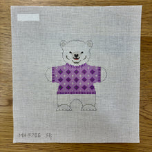  Polar Bear, Purple Diamonds, Ornament