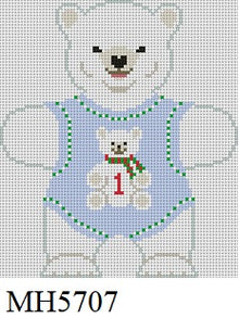  Polar Bear Baby's 1st, Blue, Ornament