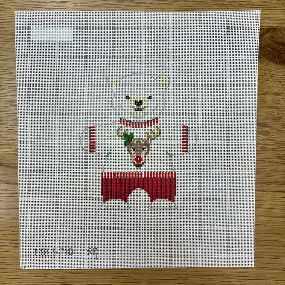 Polar Bear, Reindeer, Ornament
