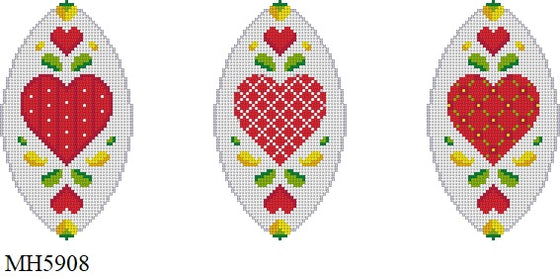 Triad 3-D - Hearts, Ornament