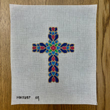 Jeweled Peacock, Cross - 18 mesh