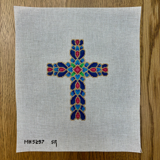 Jeweled Peacock, Cross - 18 mesh