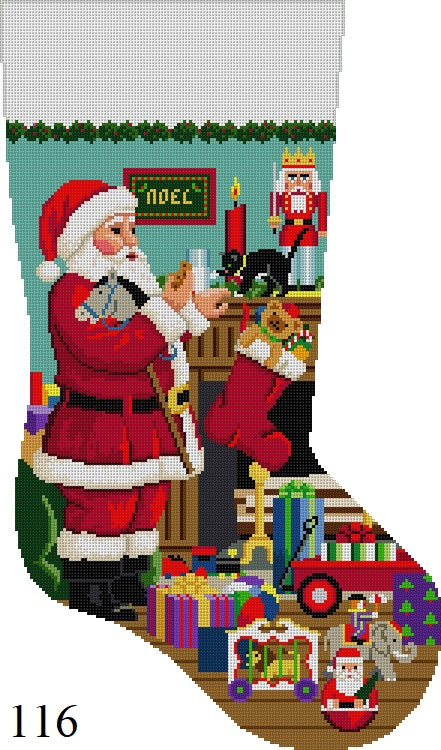 Santa's Milk And Cookies, Stocking