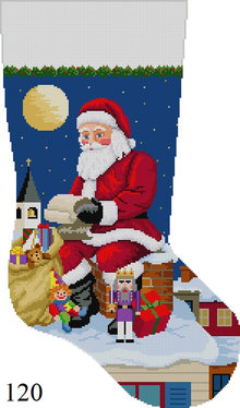  Santa Reading List On Chimney, Stocking